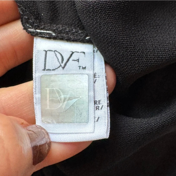 Diane von Furstenberg Amelia Wrap Dress black white a line belted long sleeve 8 - Picture 4 of 8